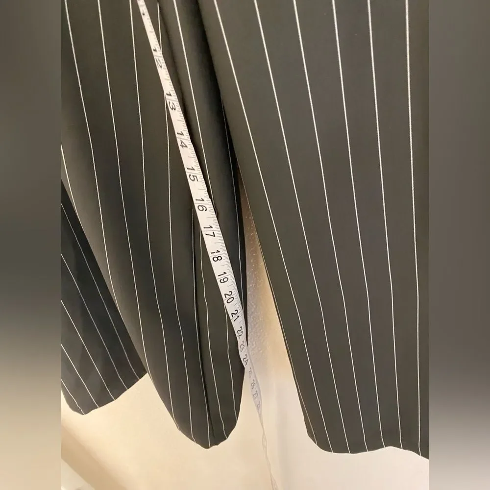 Kelle dance black pinstripe costume 2 piece pants leotard STRIPE ZONE 103530 MA